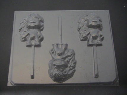 141sp Troll Doll Chocolate or Hard Candy Lollipop Mold